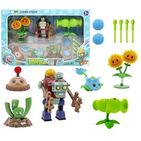 6pcslot plants vs zombies action figure toys pvz potato mine split pea gargantuar prime shooting game toy gift for kids no box