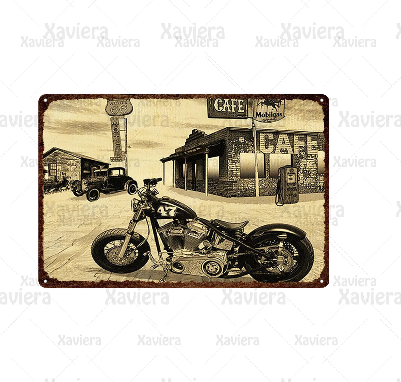 

Popular Motorcycle Brand Metal Plaque Motor Vintage Metal Tin Sign Retro Metal Plate Home Decoration Garage Bar Pub Wall Sticker