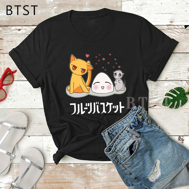 Женская футболка с коротким рукавом Kyo Готическая изображением кошки корзины