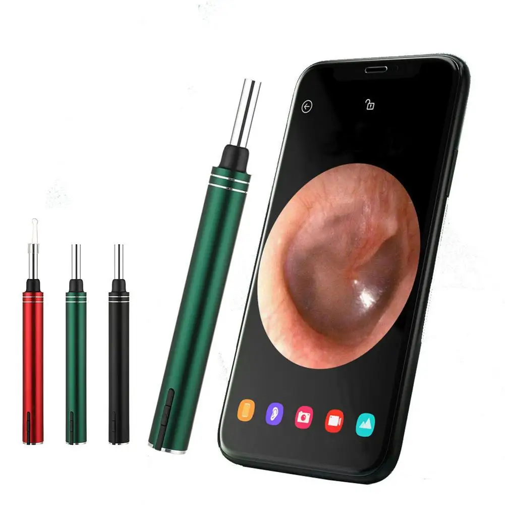 Беспроводной отоскоп для ушей с Wi-Fi камера Бороскоп светящийся ушной воск HD