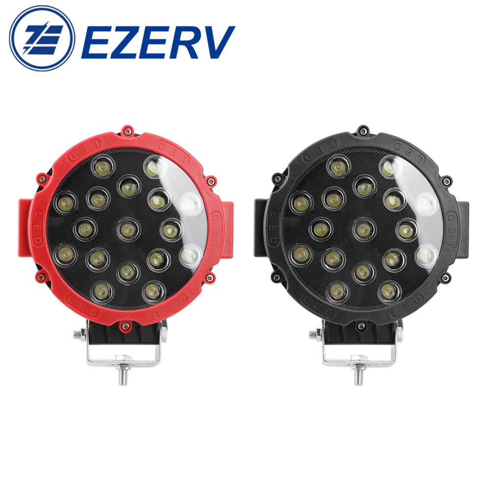 1 шт. 7 дюймов Светодиодная рабочая фара бар 12V 24V 51 Вт 4х4 аксессуары для