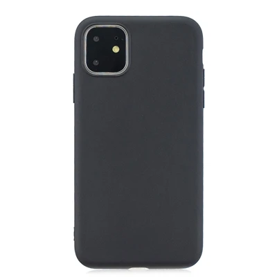 Чехол для телефона ярких цветов, чехол для iPhone 11 Pro Max, мягкий силиконовый чехол из ТПУ для Etui iPhone 6 7 8 Plus X XR XS Max, задняя крышка - Цвет: Black
