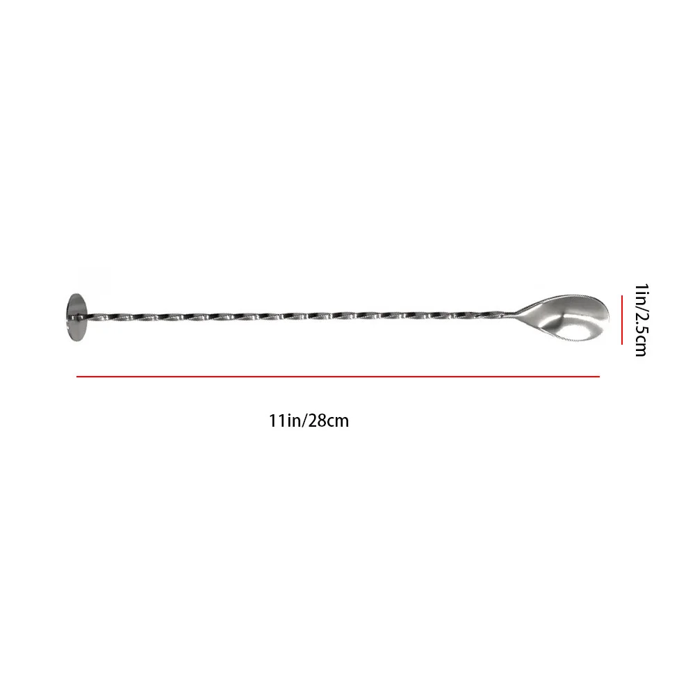 

Long Handle Wine Stirrer Stainless Steel Rust Resistant Stirring Spoon for Home Kitchen Dining Bar Beverage Blender