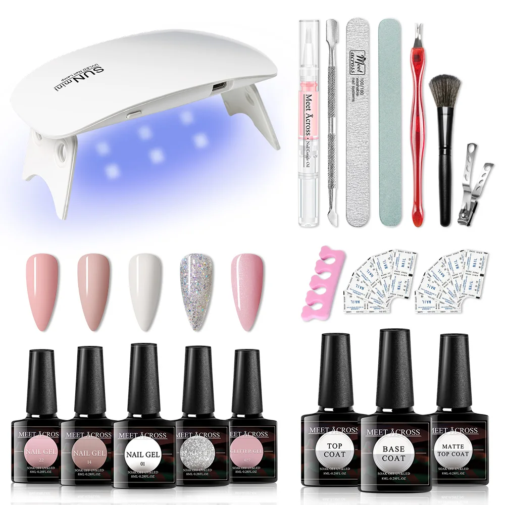 Набор для маникюра с УФ лампой и гель лаком 19 шт.|Комплекты наборы| |