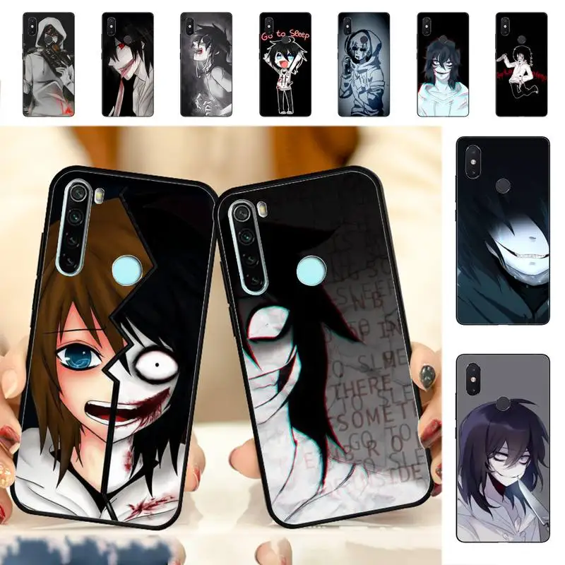 

YNDFCNB Anime Jeff The Killer Phone Case for Redmi Note 8 7 9 4 6 pro max T X 5A 3 10 lite pro