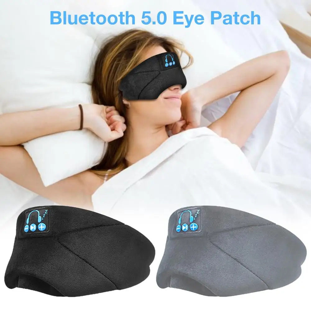 

Bluetooth 5.0 Music Eye Mask Smart Wireless Answer Phone Eyepatch/Sleeping/Music Built-in Speakers Handsfree Microphone