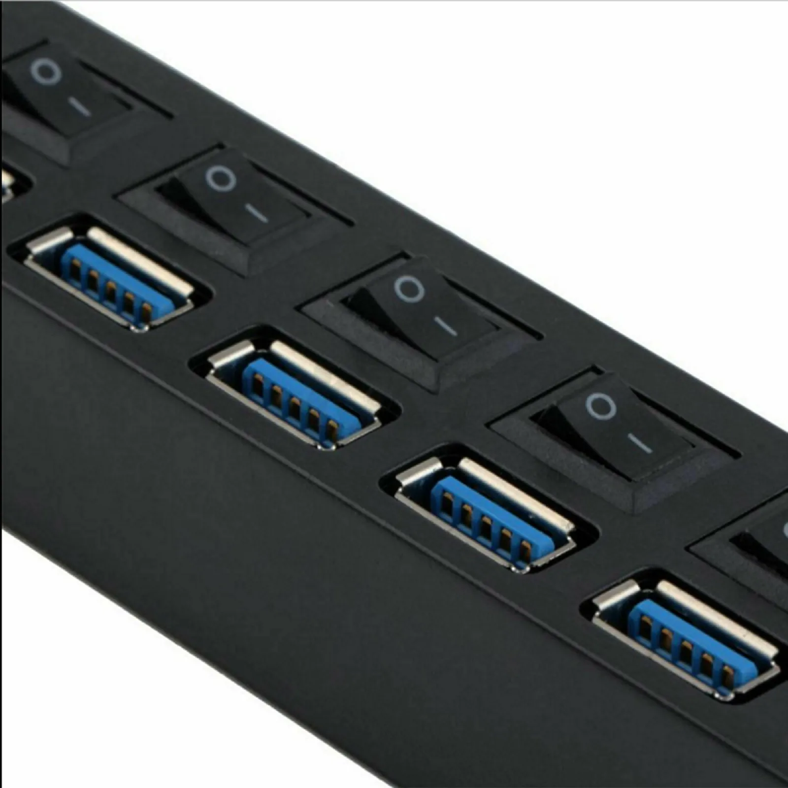 

USB 3.0 Hub Multi USB Splitter 7 Port Multiple Expander 5Gps High Speed Splitter Power Adapter With Individual Switches For PC
