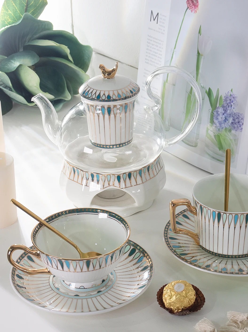 

British style Coffee Cup Bone china Retro Cappuccino European Coffee Cup and Saucer Set Luxury Small Coffee Cup Gift set