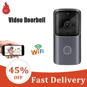 video doorbell wifi smart home remote monitoring door bell mobile phone voice intercom low power consumption wireless free global shipping