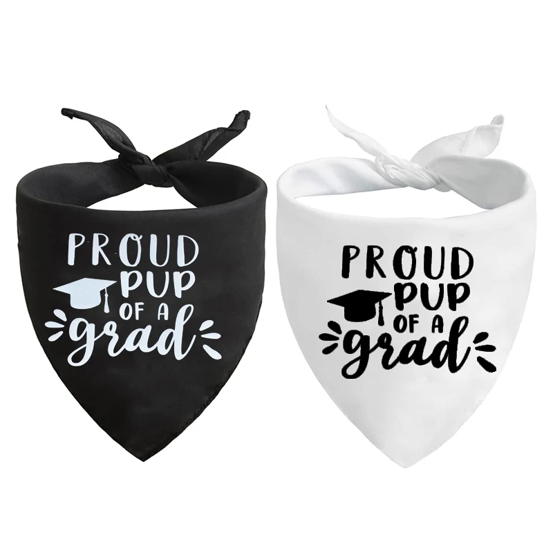 

Proud pup of a grad dog bandana scarf high school College Masters Congrats Graduated Graduation party decoration Photo Prop Gift