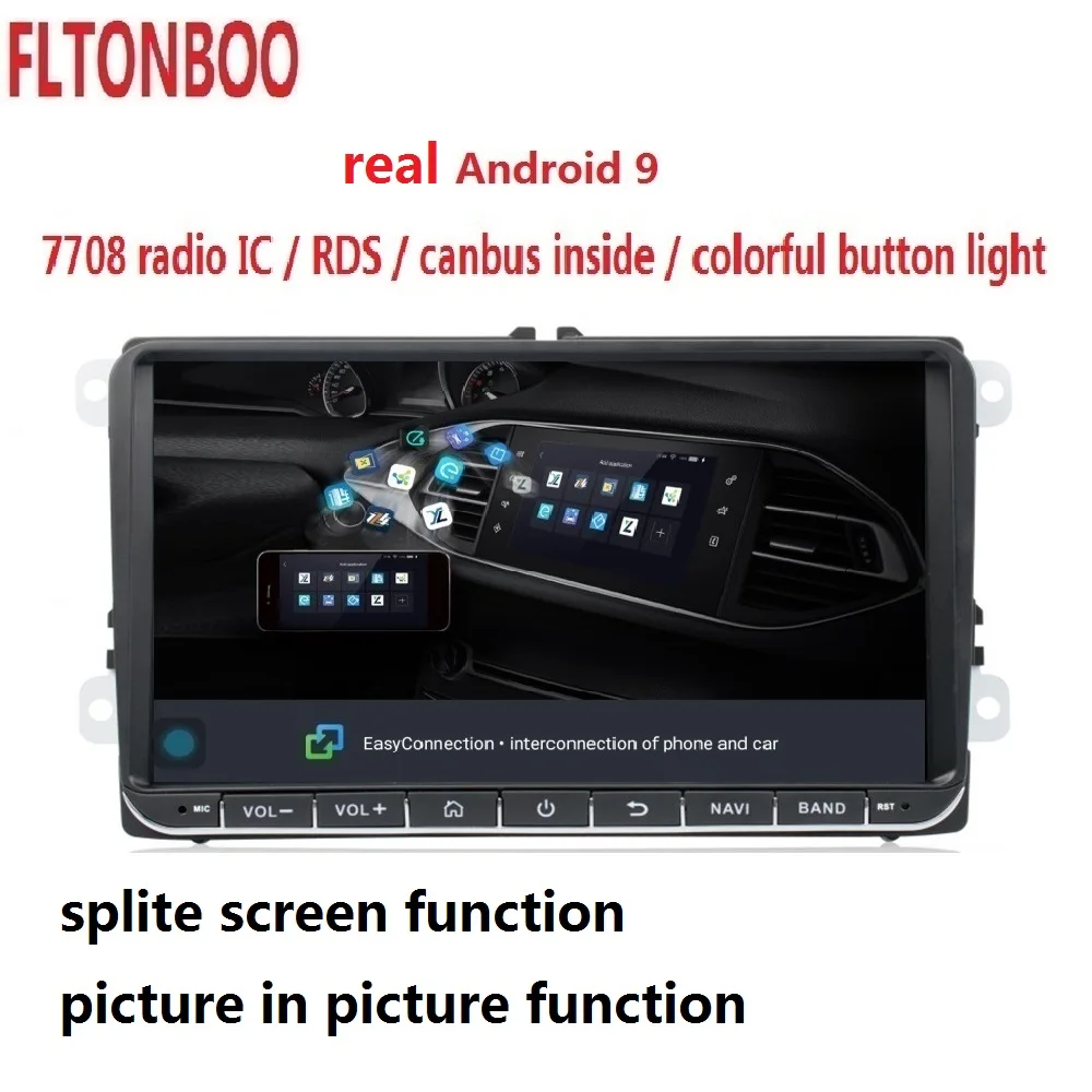 " Android 9,1 автомобильный gps-навигатор для VW Volkswagen GOLF 5, Polo Passat b5, Jetta Tiguan Touran Skoda, 7708, canbus, руль