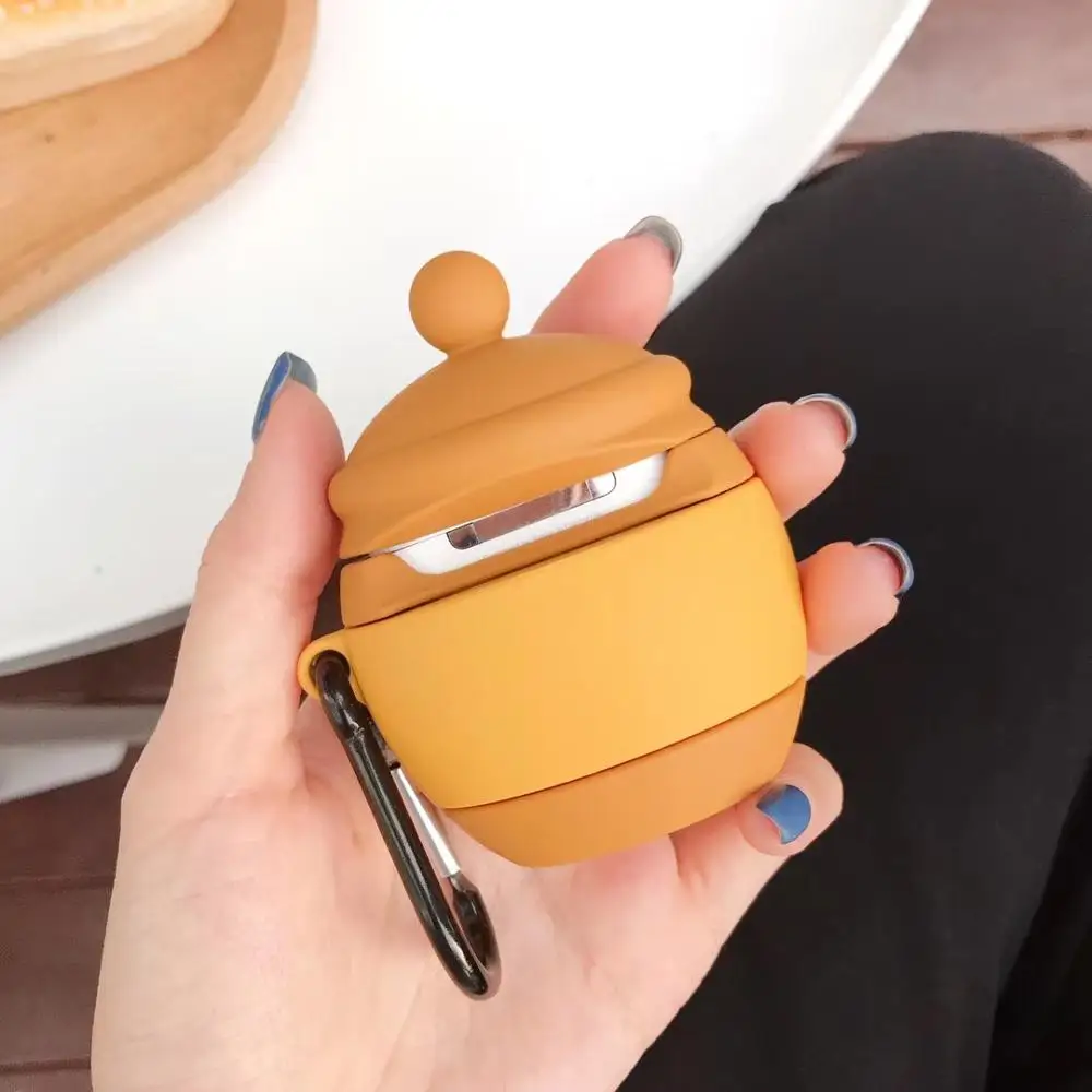 Роскошный уличный мягкий 3D чехол для наушников AirPods 1 2 Чехол Милые силиконовые