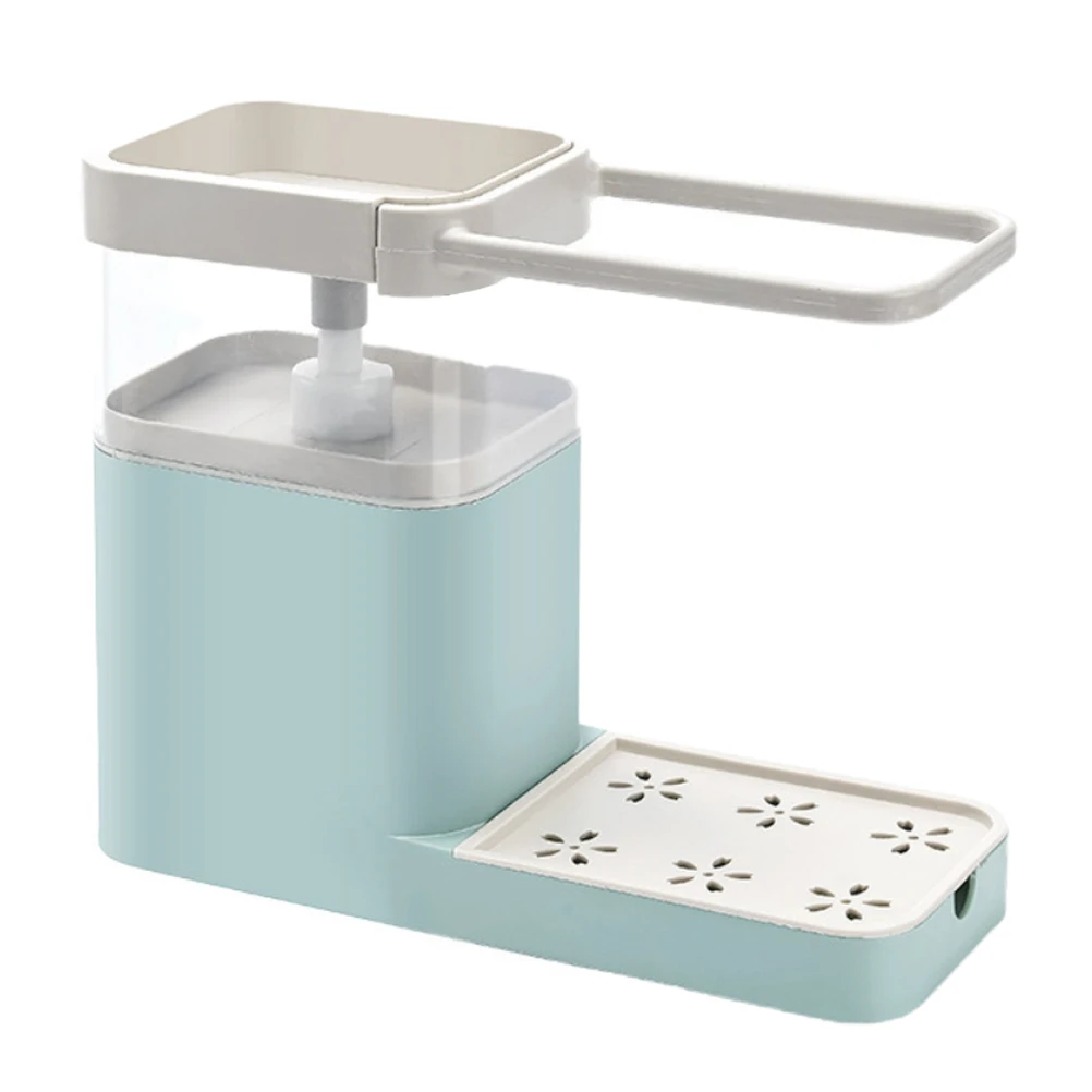 

Soap Dispenser with Sponge Holder Sink Dish Soap Pump Dispenser for Kitchen Bathroom Soap Accessories