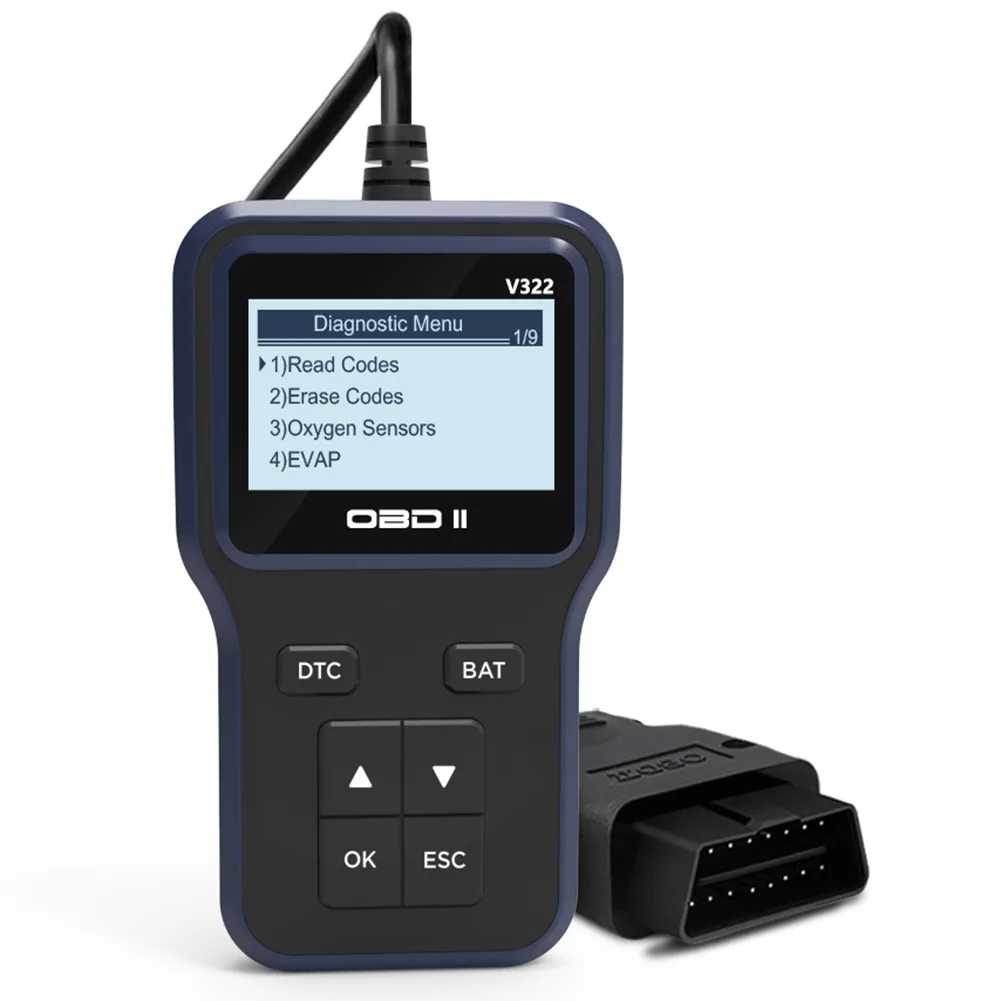 

Диагностический сканер V322 OBD II с ЖК-экраном