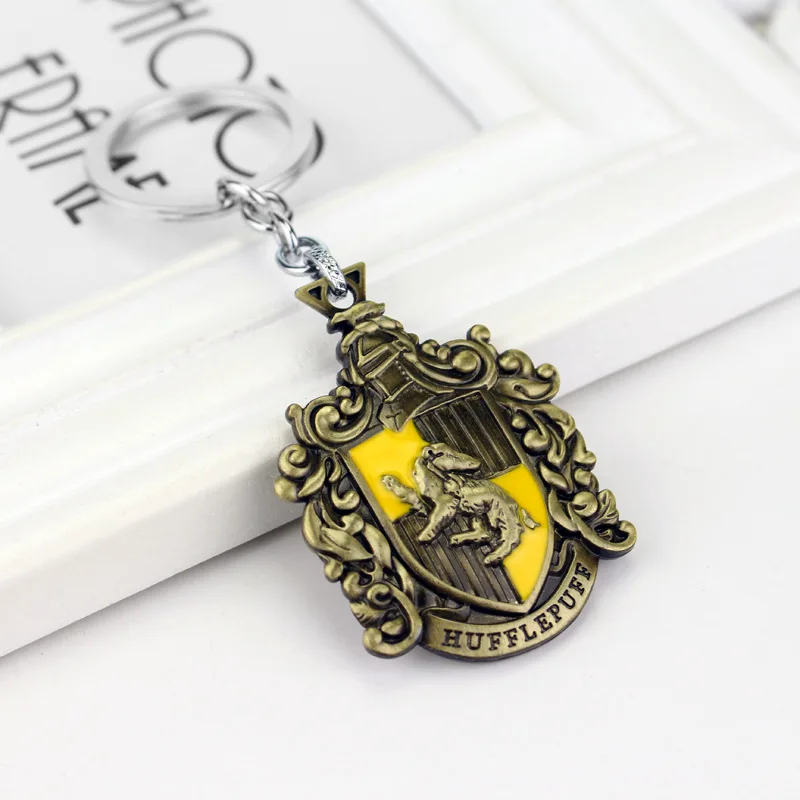 ZXMJ Harried Хогвартс Гриффиндор Hufflepuff Slytherin Ravenctaw школа Гончаров брелок Горячая фильм ювелирные изделия для фанатов подарок