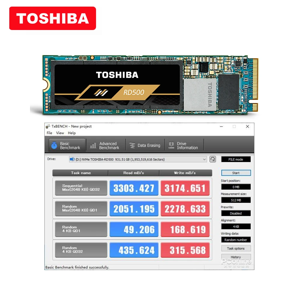 100% оригинальный Toshiba 3D NAND RC500 SSD 500GB 1 ТБ M2 2280 NvMe pcie gen3x4 портативный компьютер