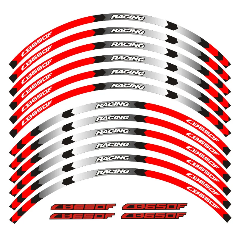 Лидер продаж 7 стилей наклейки на колесо мотоцикла полоса обода 17 дюймов для Honda CB650F|Наклейки и стикеры| |
