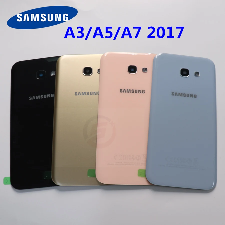 Заднее стекло для SAMSUNG Galaxy A3/A5/A7 2017 задняя крышка батарейного отсека стеклянная A320