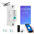 1p 18 мм wifi автоматический выключатель с измерителем мощности wifi счетчик энергии кВтч измеритель ТАЙМЕР РЕЛЕ Переключатель Alexa google home для умного дома