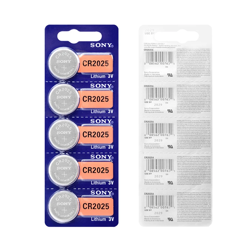20PCS SONY Original cr2025 Button Cell Batteries cr 2025 ECR2025 DL2025 LM2025 3V Lithium Coin Battery For Watch Calculator | Электроника