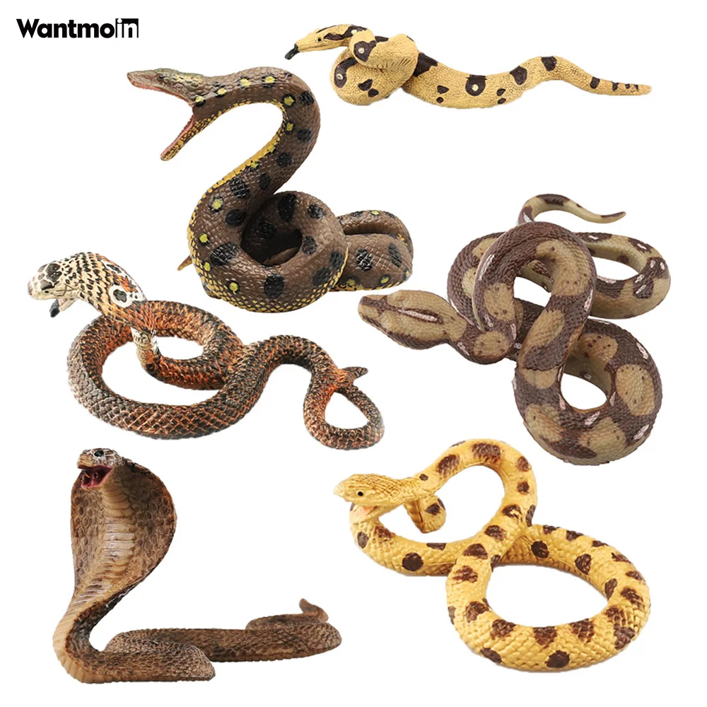 Модель животных Wantmoin высокая имитация игрушка питона большая Реалистичная змея