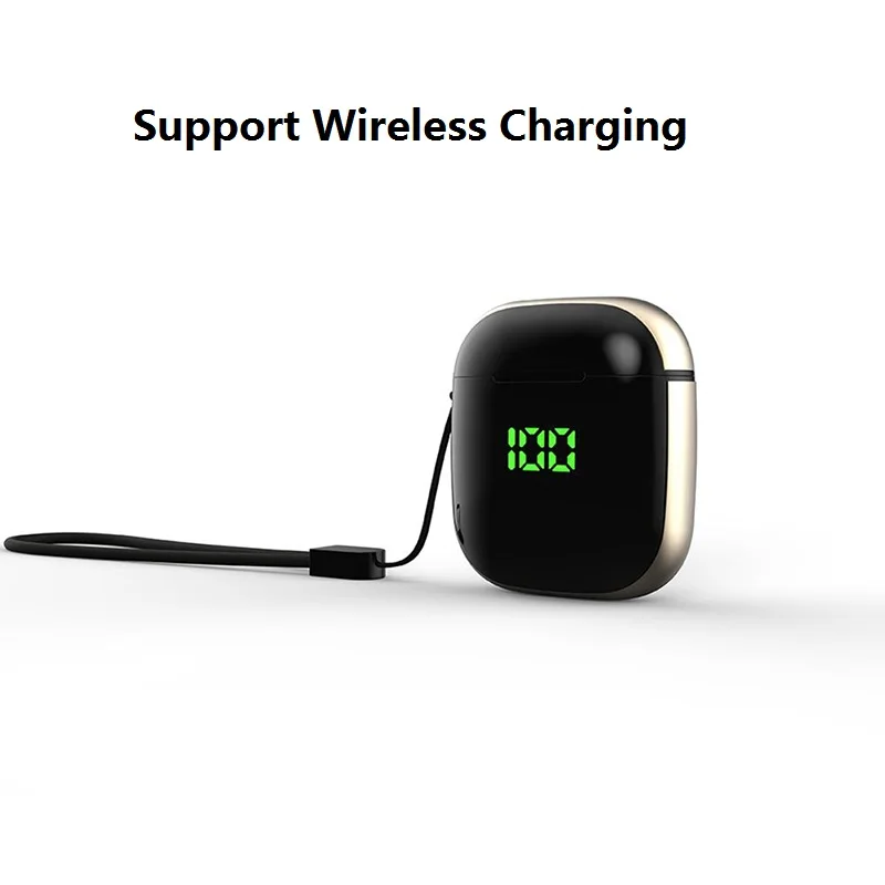 Wireless Charging A Bluetooth 5,0 TWS наушники мини беспроводные наушники с цифровым дисплеем наушники для беспроводной зарядки для IOS Android - Цвет: Wireless Charging A