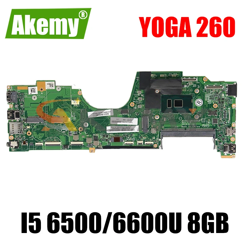 Материнская плата для ноутбука Lenovo ThinkPad Yoga 260 LA-C582P i5 6500/6600U 8 Гб ОЗУ протестирована