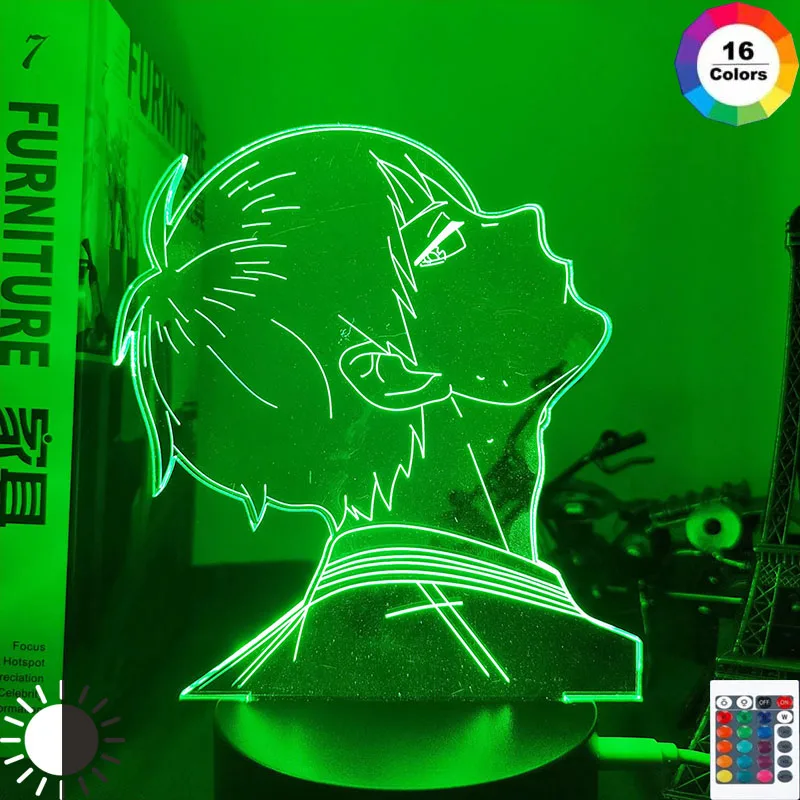 Anime Haikyuu Tobio Kageyama LED Night Light for Kids Birthday Gift Bedroom Decor Nightlight Bedside Table 3D Lamp Haikyu!! | Лампы и