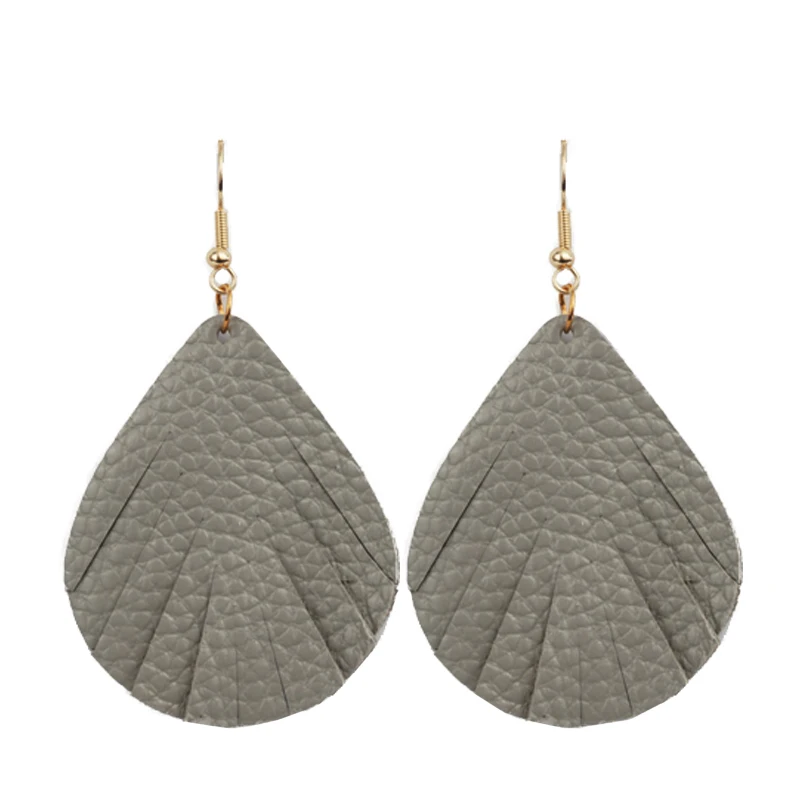 Cpop розовые серьги капли из натуральной кожи для женщин модные кожаные ювелирные