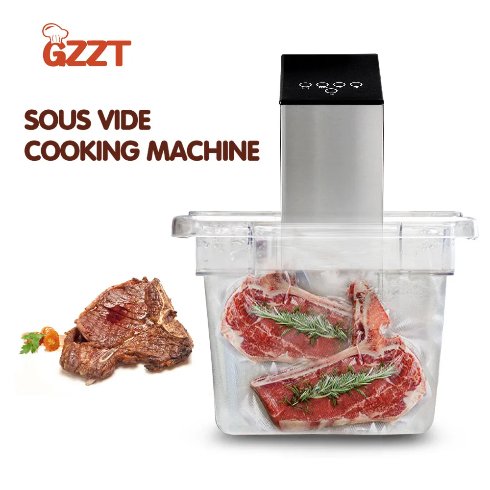 GZZT Sous Vide Cooker Machine Cooking Machine Commercial Immersion Circulator Slow Cooker LCD Display Stainless Steel Hot Sales kw xcj9 hot sales 9 roller grill machine with warming case 110v 220v hot dog machine stainless steel food warmer for commercial