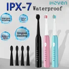 Зубная щетка электрическая для взрослых IPX7, с таймером