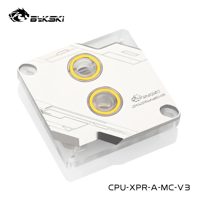 Bykski Cpu Bloco de Água para Intel Lga 1700 1200 1150 1151 1155 2011 2066 Cooler do Processador 5v 3pin 4pin 12v Prata Cpu-xpr-a-mc-v3 Ventiladores e resfriadores