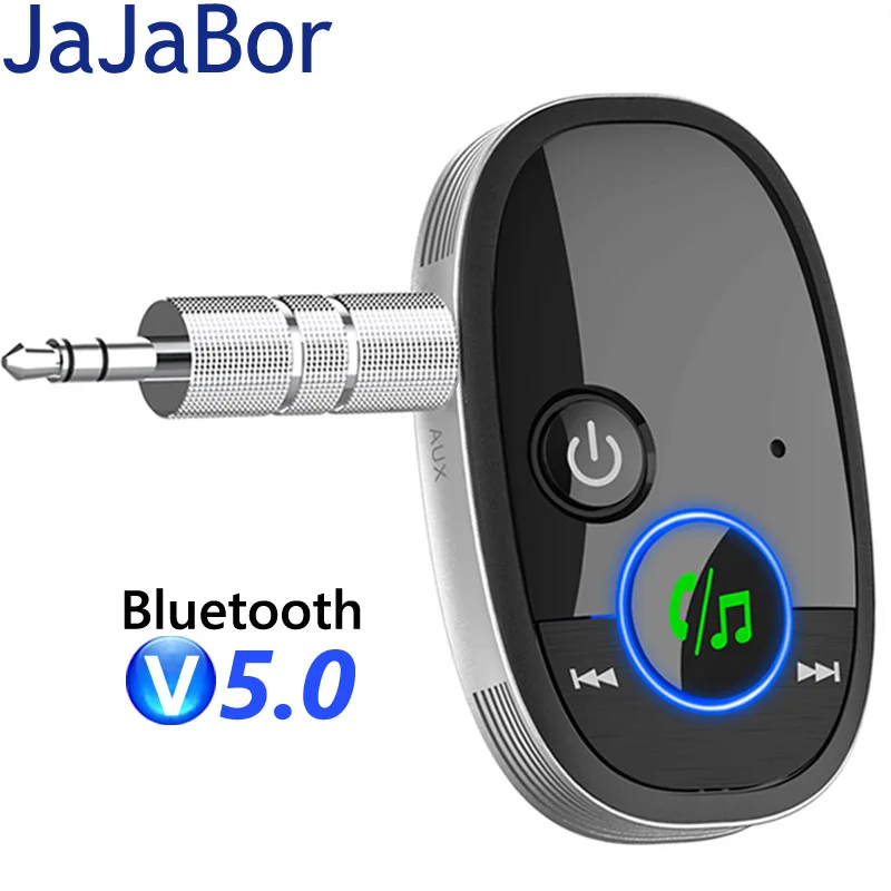 Автомобильный bluetooth-ресивер JaJaBor 5 0 Поддержка голоса 3 мм AUX адаптер стерео