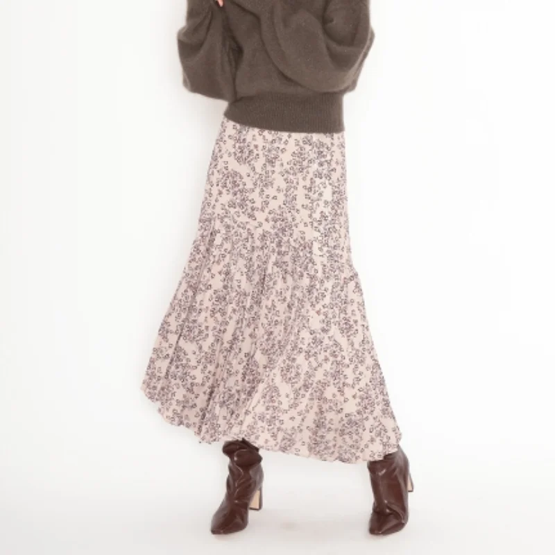 

Irregular Design Draped Skirt Women High Waist Hip A Line Jupe FemmeI 2021 Spring Fashion Vintage Print Outwear Faldas Mujer