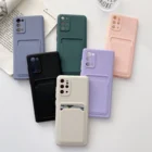 Роскошный Карманный держатель для карт, чехол для телефона Samsung S21 Примечание 20 Ultra S20 FE A52 A72 A32 A51 A71, мягкий силиконовый чехол карамельного цвета
