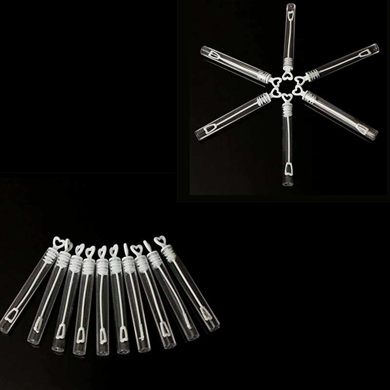 Набор из 48 пузырчатых свадебных пузырьков с ручкой в форме сердца для свадьбы