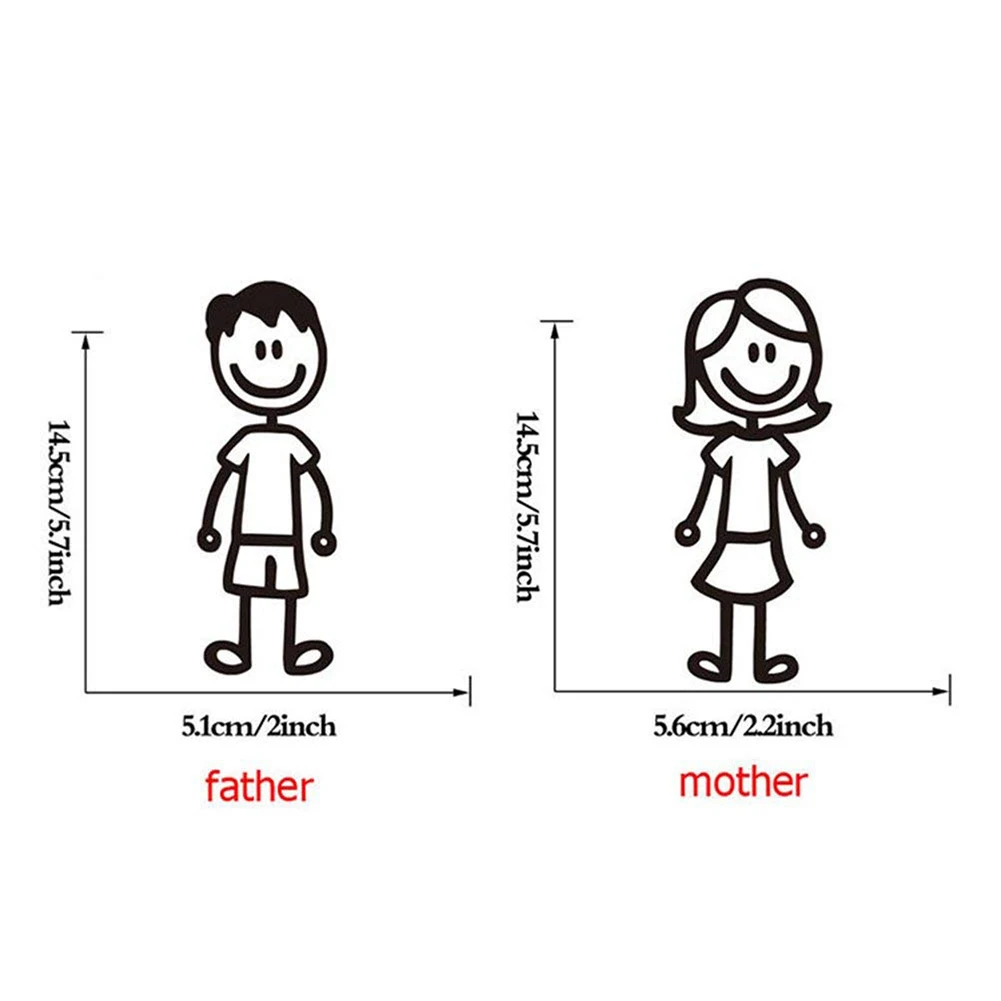 10 шт./компл. автомобиля Семья наклейки на автомобиль Животные Lucky окна аксессуары
