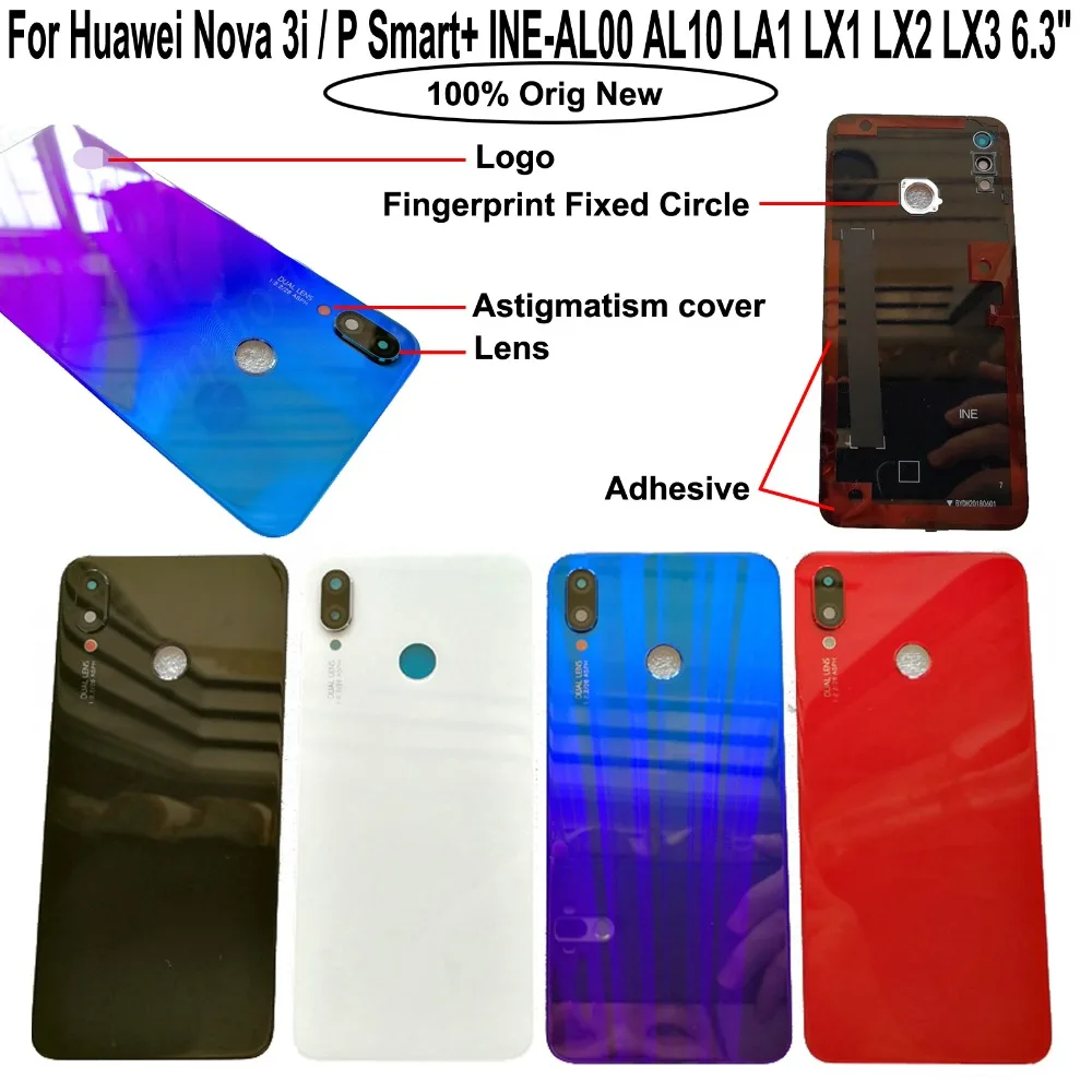 Shyueda 100% оригинальный новый 6 3 &quotдля Huawei Nova 3i INE AL00 AL10 LA1 LX1 LX2 LX3 стеклянный Задний