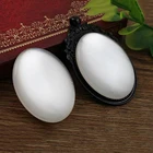 Новая мода 5 шт 30x40 мм белый цвет плоский задник Кабошоны Камея V5-30