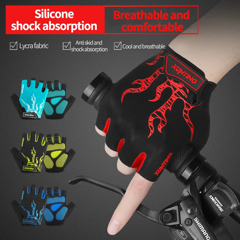 Xunting велосипедные перчатки на пол пальца мужские Для женщин летний велосипед