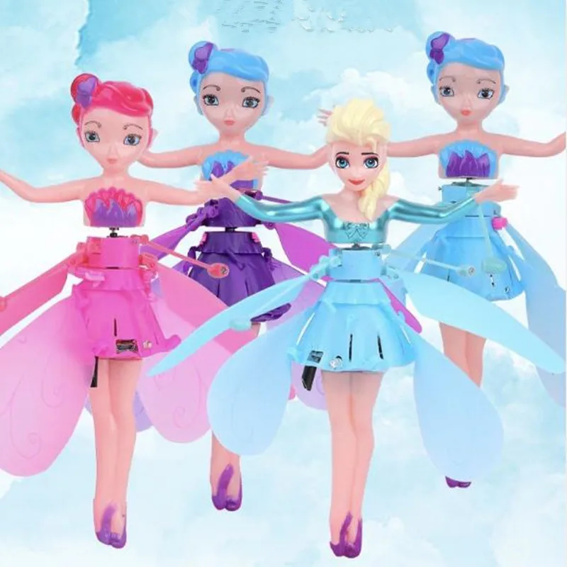 

Disney Mini RC Helicopter Drone 4 Styles Flying Toy Fairy Doll Princess Aisha Cute Shiny LED Anime Figure Fly Induction Toy