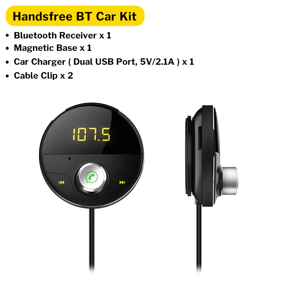 Handsfree BT Car Kit Deelife 3,5 мм разъем AUX Bluetooth 5,0 адаптер для автомобиля MP3-плеер беспроводной Авто Громкая связь USB FM модулятор Handsfree автомобильный комплект - Название цвета: Handsfree BT Car Kit