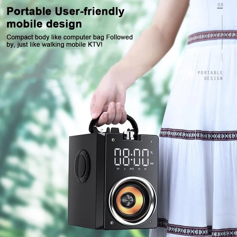 

Wireless Bluetooth Speaker Outdoor Portable Subwoofer Stereo Surround Music Player Can Be Played In The Park Square