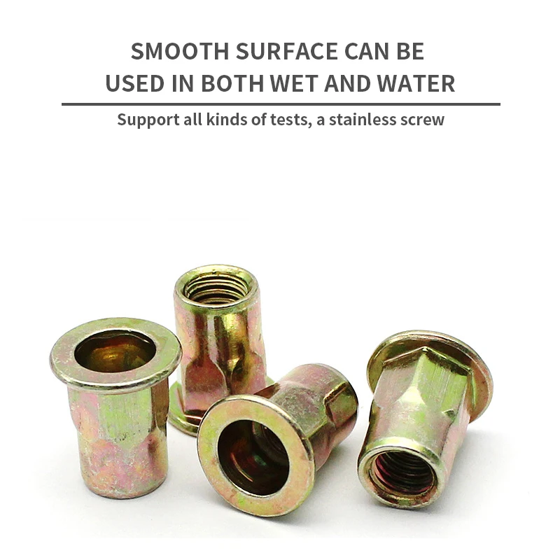 Набор гаек с плоской головкой из углеродистой стали 100 шт. | Инструменты