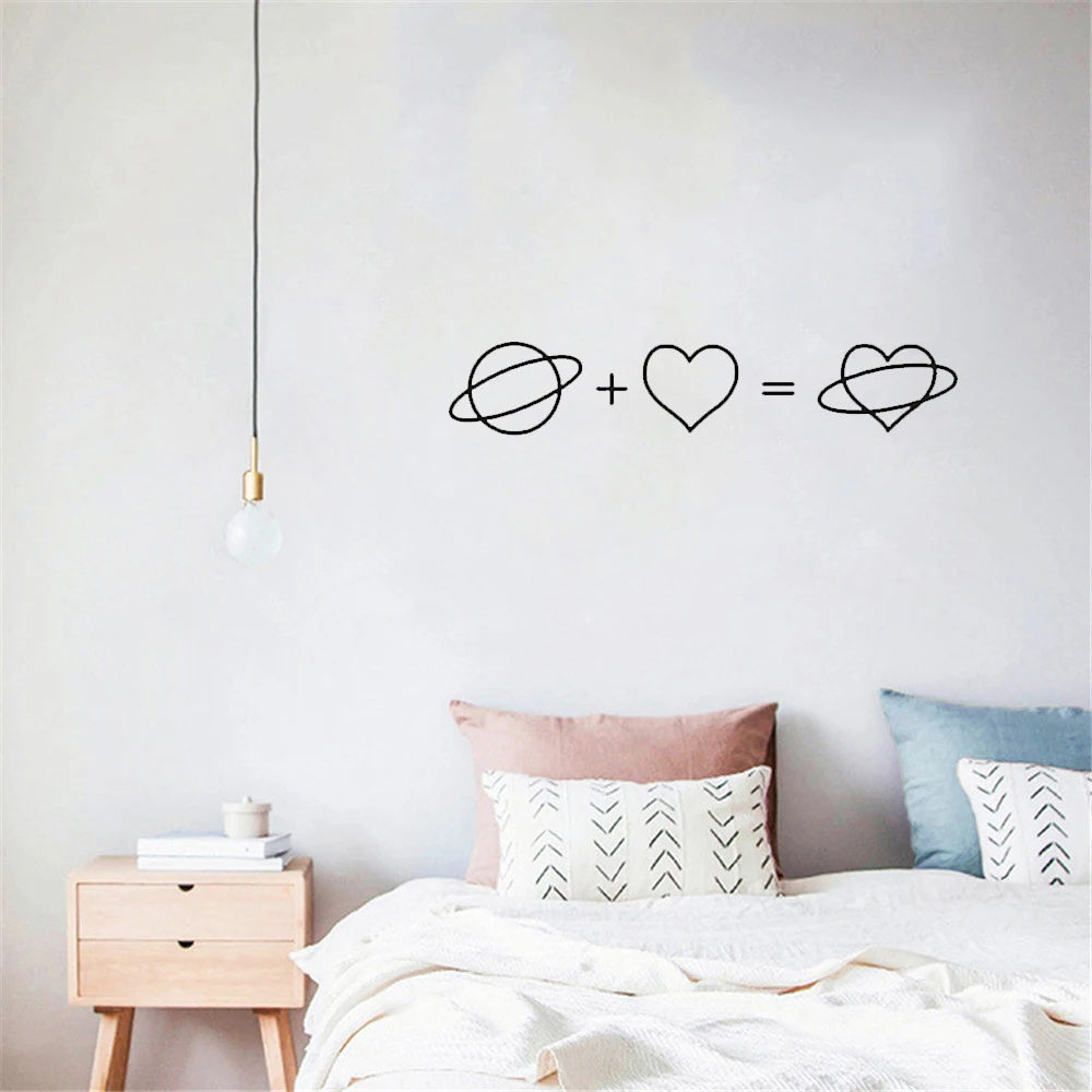 

Korean style Ins Heart Star Wall Sticker Home Decor Stickers For Bedroom Living Room Bar Removable Wallpaper ov462
