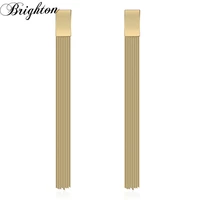 brighton retro long multilayer tassel geometric drop earring for female charm party weeding dangle alloy fashion jewelry gift