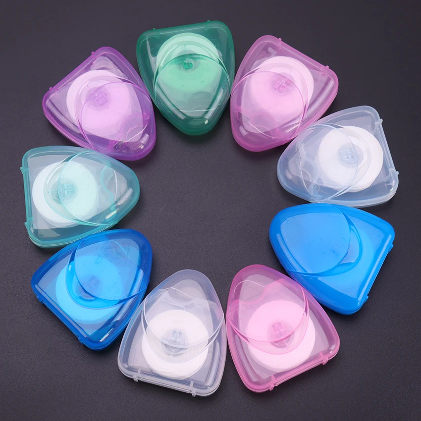 50 м портативная зубная нить Уход за полостью рта с коробкой практичные товары для