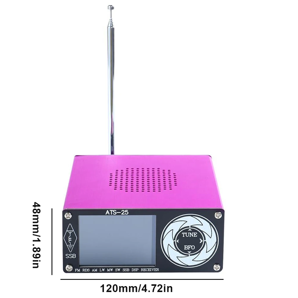 

All Band Radio Receiver 2.4inch Color Touch Screen Si4732 FM LW MW SW SSB With Built-In Battery Antenna High-Capacity Battery