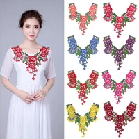 1pc colorful diy embroidery lace neckline collar applique neckline decorative accessories bride wedding dress