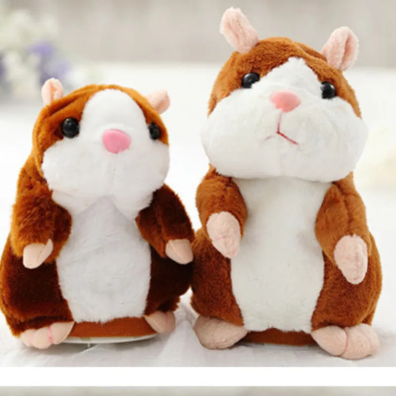 

15-18cm Cute Hamster Plush Toys Talking Hamster Mouse Pet Plush Toy Soft Animal Stuffed Doll Christmas Gifts For Kids